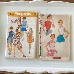 Vintage Simplicity Sewing Patterns 1970 & 1954